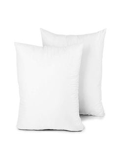 Pack of two squared cushion, fiber filling, 350 gm, medium, Cotton White 40x40centimeter - v1635233967/N28726871A_1