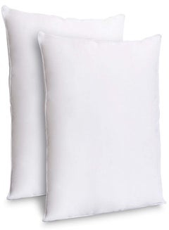 Pack of two squared cushion, fiber filling, 350 gm, medium, Cotton White 40x40centimeter - v1635233967/N28726871A_2