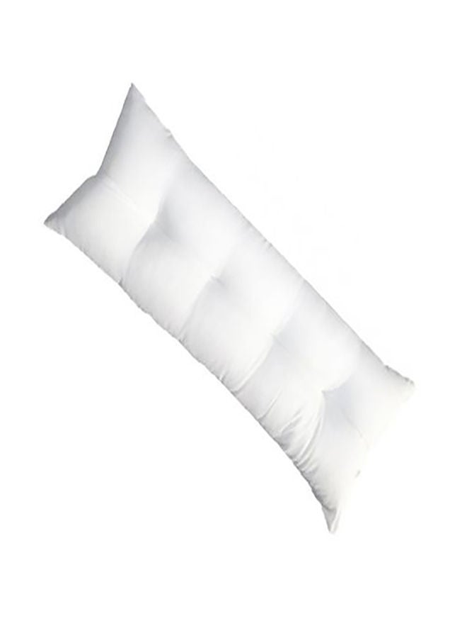 سنوز وسادة طويلة محشوة بالألياف السائبة بوزن 1800 جم، مقاس متوسط قطن أبيض 40x180سم - Image 2