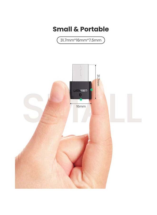 يو جرين - محول USB بلوتوث 4.0 لاسلكي دونجل، التوصيل والتشغيل للويندوز 11 و 10 و 8.18 ويدعم ويندوز إكس بي 7 فيستا، يحول من اللابتوب والكمبيوتر المكتبي إلى سماعة بلوتوث ولوحة مفاتيح وماوس للألعاب أسود وفضي - Image 1