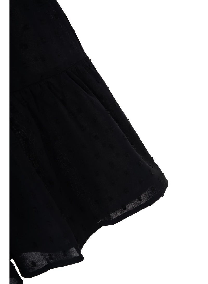 Aila Women's Casual Round Neck Short Sleeve Maxi Dress 1-Black  - Image 5
