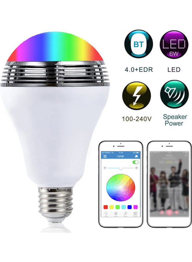 Generic - Intelligent Adjustable Timing Function Music Playing BT Light Bulb Multicolour 14.80X8.20X8.50cm - Image 1