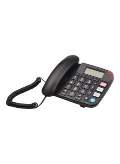 Desktop Corded Landline Fixed Telephone Big Button Black