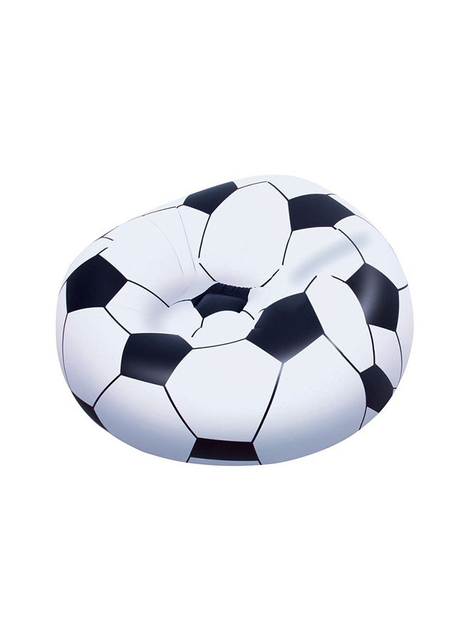 Bestway Beanless Soccer Ball Chair 114x112x71cm  -26-75010 White/Black 112x66x114cm  - Image 1