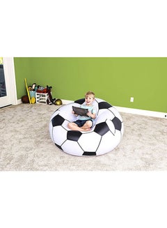 Bestway Beanless Soccer Ball Chair 114x112x71cm  -26-75010 White/Black 112x66x114cm  - Image 2