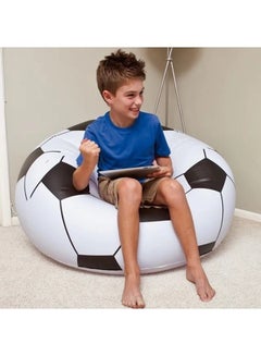 Bestway Beanless Soccer Ball Chair 114x112x71cm  -26-75010 White/Black 112x66x114cm  - Image 5