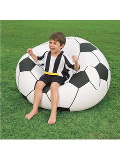 Bestway Beanless Soccer Ball Chair 114x112x71cm  -26-75010 White/Black 112x66x114cm  - Image 4