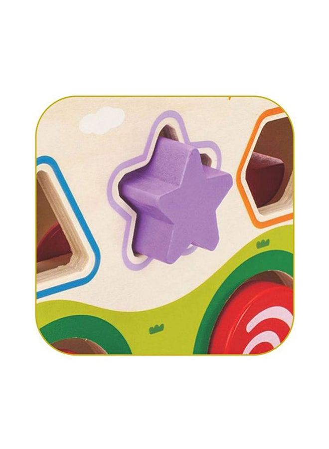 Alostoura Bus Shaped Wooden Sorter Toy Multicolored For Uptop 12 Month Age Group Kids 23x12x15cm  - Image 5