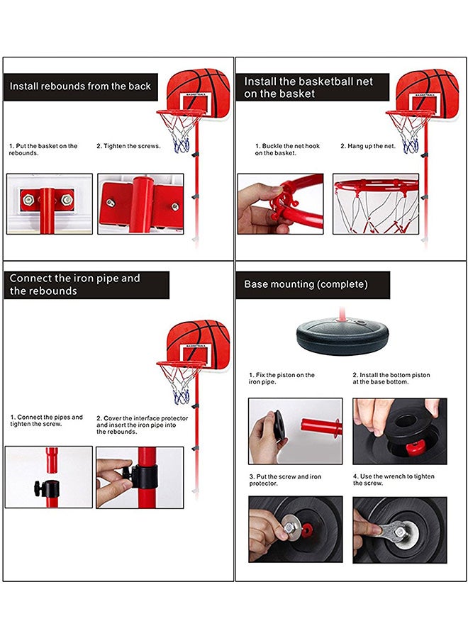 Mini Basketball Hoop Set Sturdy Base With Adjustable Stand To Customise The Height Of Stand - v1635235245/N16618535A_2