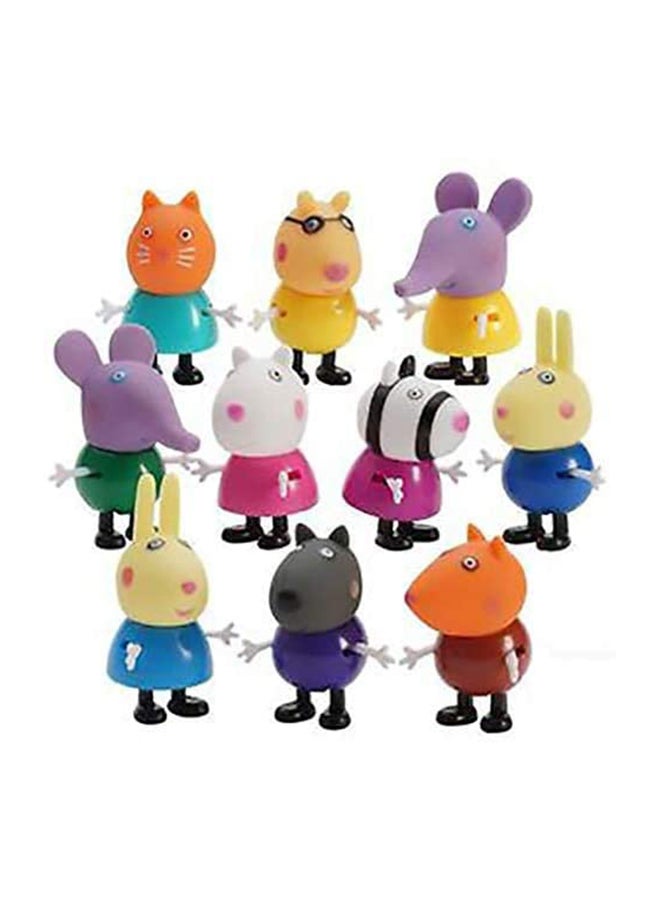 Beauenty 25-Piece Portable Cartoon Peppa Pig Friends Toys With Bag Durable Stress Reliever 12x26x32cm  - Image 2