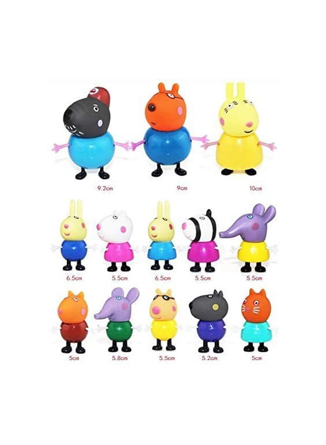 Beauenty 25-Piece Portable Cartoon Peppa Pig Friends Toys With Bag Durable Stress Reliever 12x26x32cm  - Image 3