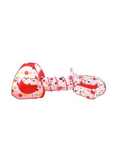 3-Piece Crawling Tunnel Tent House Set With Storage Bag Multicolored 4+ Year 114x38x36.6cm