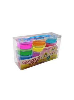 MASCO 12-Piece Colour Crystal Clay Slime For Kids Upto 12 Months Multicolored 20cm  - Image 1