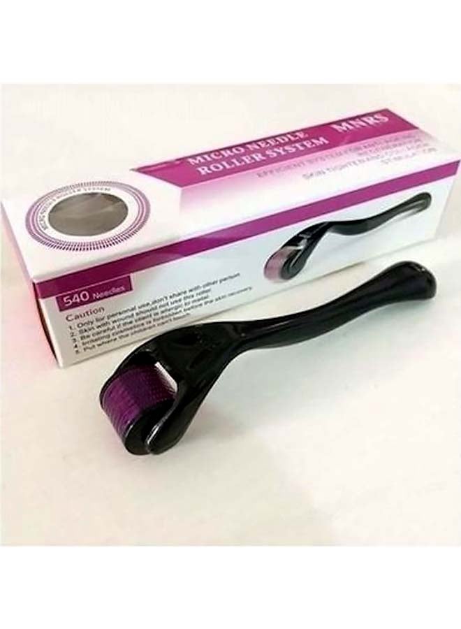 Generic - Anngrowy 540 Titanium Micro Needle 0.5mm Derma Roller Black/Pink - Image 1