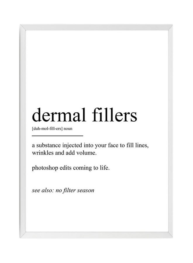 Boomah Accessories - Dermal Fillers Definition Poster With Frame Multicolour 30 x 40cm - Image 1