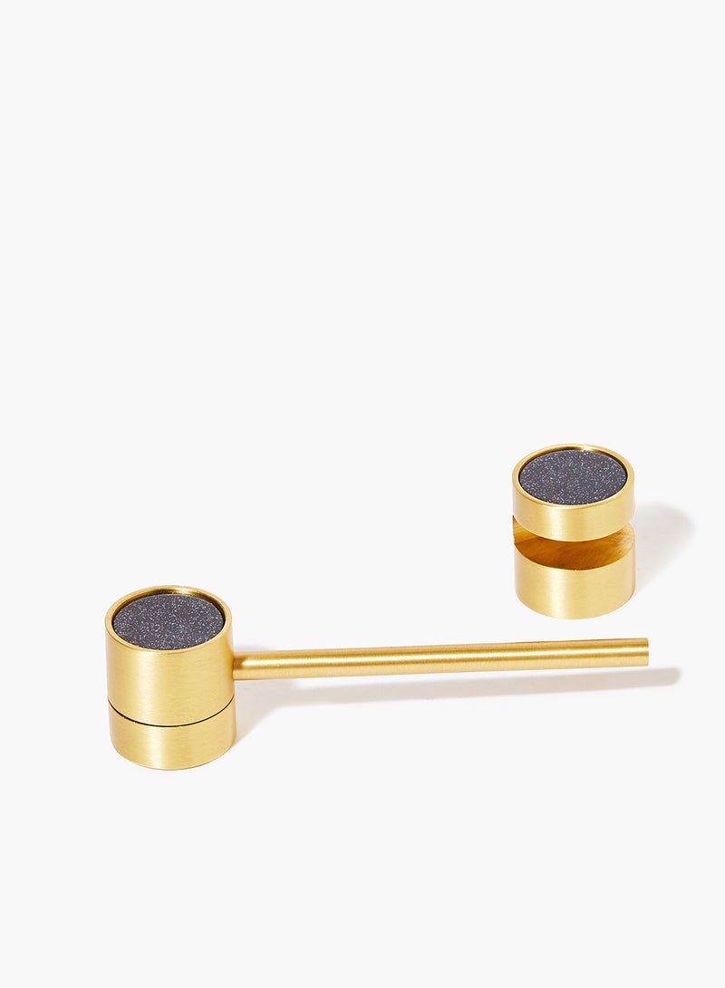 Amal - Nordic Style Cabinet Drawer Pulls Knob Latch Starry Black/Brass 84 x 26 x 28mm - Image 1