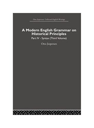 A Modern English Grammar On Historical Principles: Volume 4. S Paperback English by Otto Jespersen - v1635237735/N51570688A_1