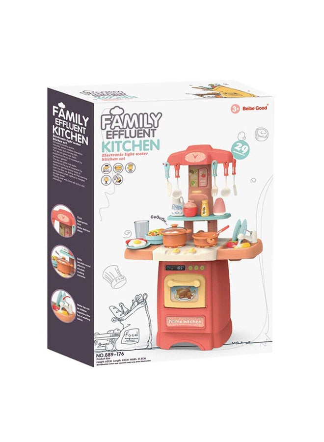 FAMILY CENTER - Toys For Girls With Realistic Lights, Sounds & Kitchen Accessories Set 63x22x45.5cm - Image 1