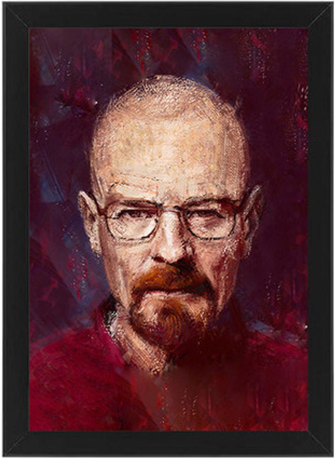 إم إي سي لوحة فنية رقمية بإطار ورسمة شخصية والتر وايت من مسلسل "Breaking Bad" أسود 21x30سم