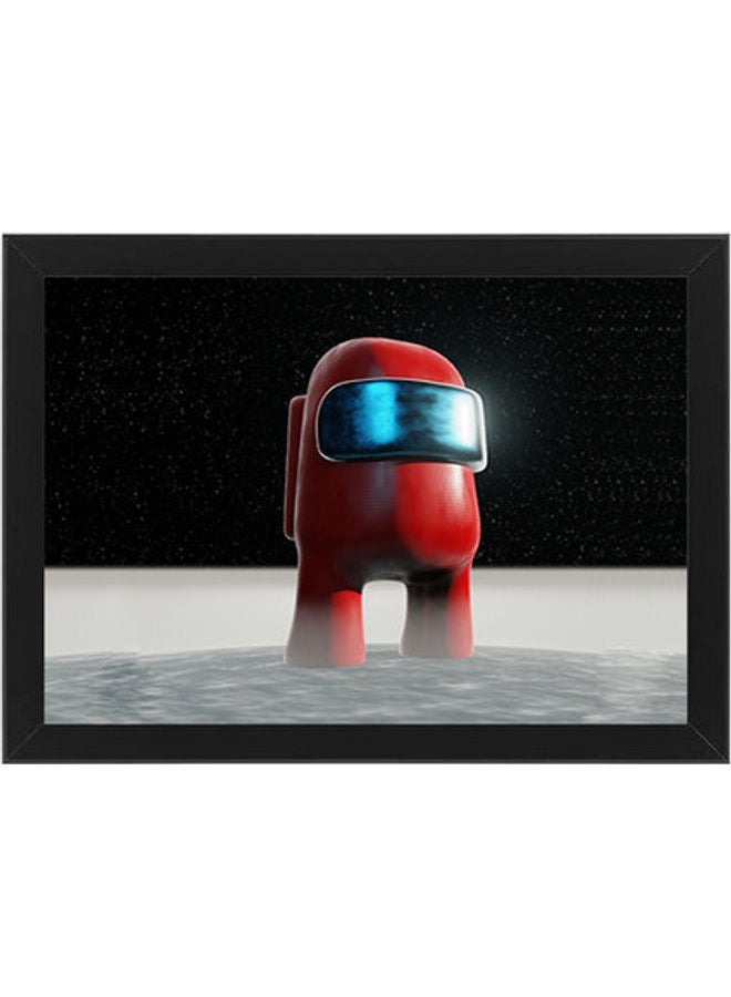 إم إي سي لوحة فنية بإطار بطبعة من لعبة "Among Us" أسود 21x30سم