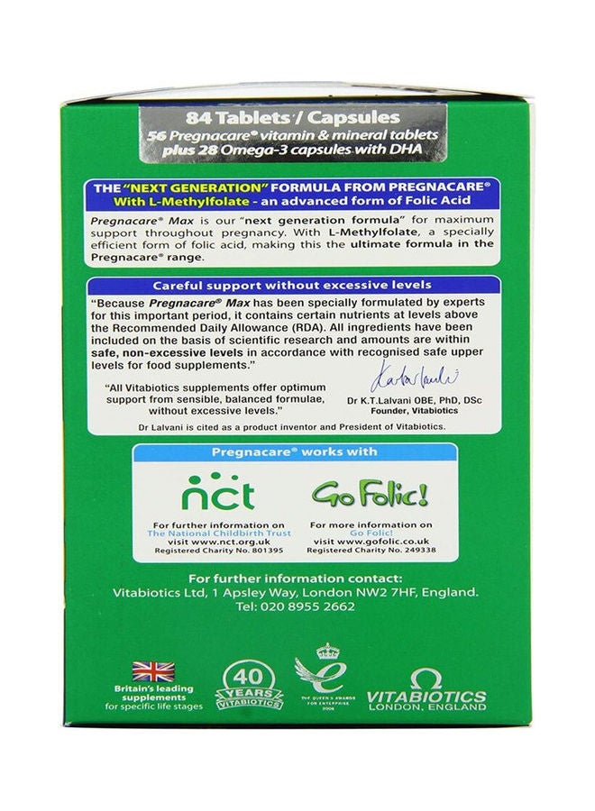Vitabiotics - Pregnacare Max 56 Multi Vitamins and Minerals Tablets - Image 1