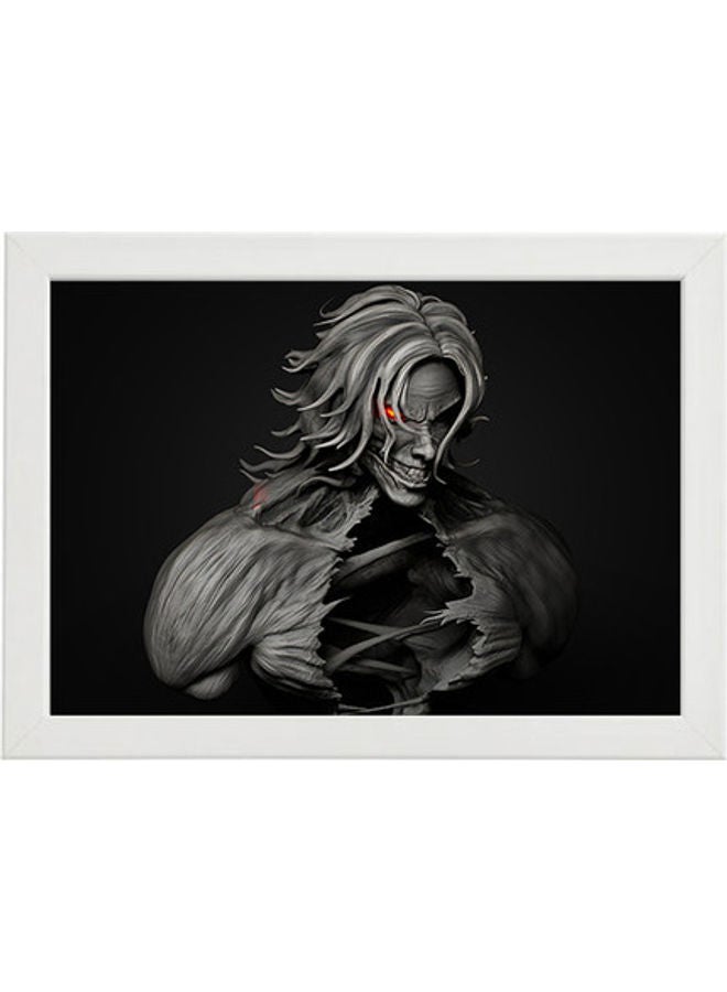 إم إي سي لوحة فنية بإطار وطبعة من مسلسل "Attack On Titan"ومسلسل "Shingeki No Kyojin" أبيض 21x30سم