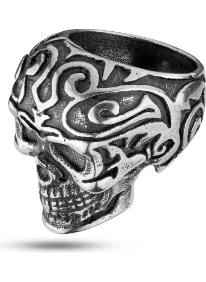 POLICE Tribaledge Antique Silver Finger Ring for Men 62 mm