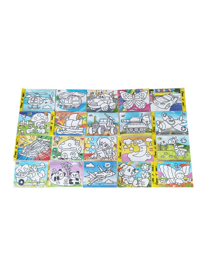 MissTiara 10 Sheets Random Sand Art Painting Cards Set 27.5x20cm  - Image 1
