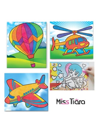 10 Sheets Random Sand Art Painting Cards Set 27.5x20cm - view 3