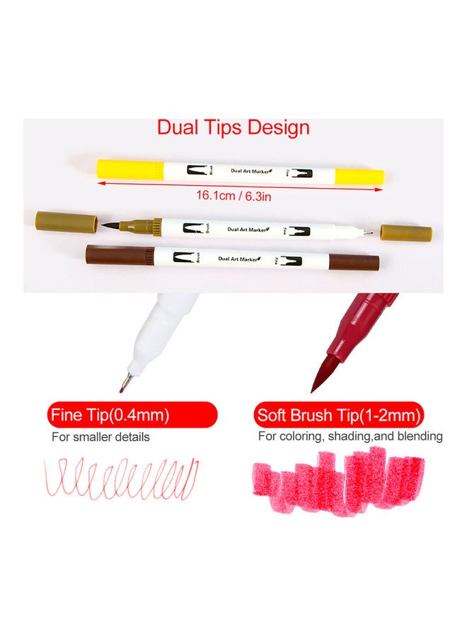 120-Colour Double-Ended Brush Multicolour - Image 2