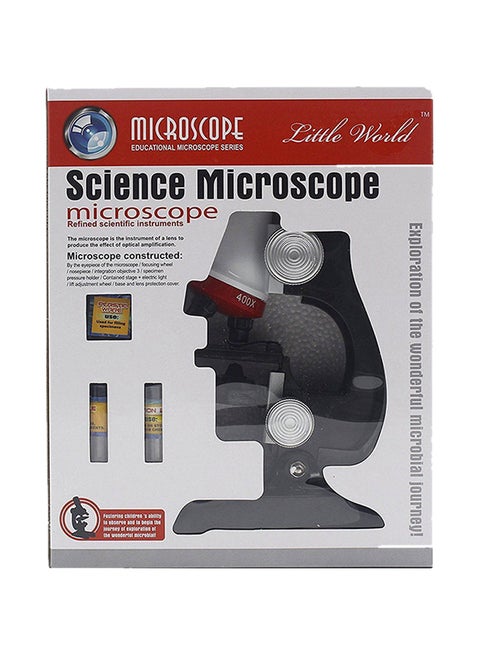 Children Microscope Kit With Light Science Magnifier Educational Kids Toy 24x9x20cm