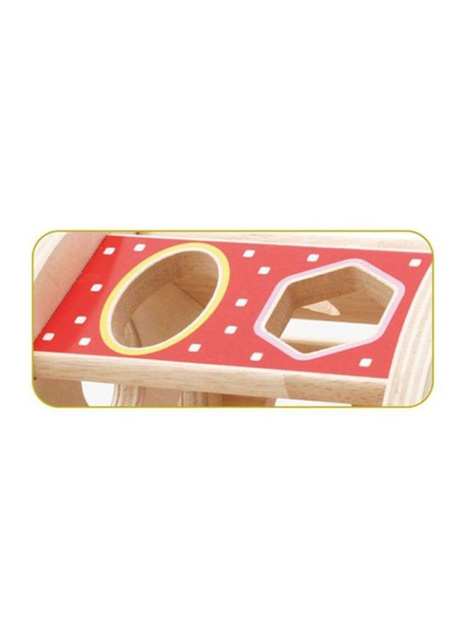 Alostoura Colorful Round Shape Geometric Block Board Sorter Play Puzzle Set For Kids 18.5x18.5x15.8cm  - Image 4
