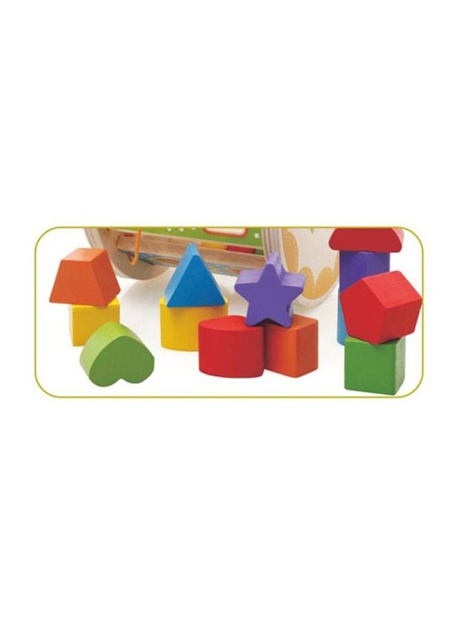 Alostoura Colorful Round Shape Geometric Block Board Sorter Play Puzzle Set For Kids 18.5x18.5x15.8cm  - Image 5