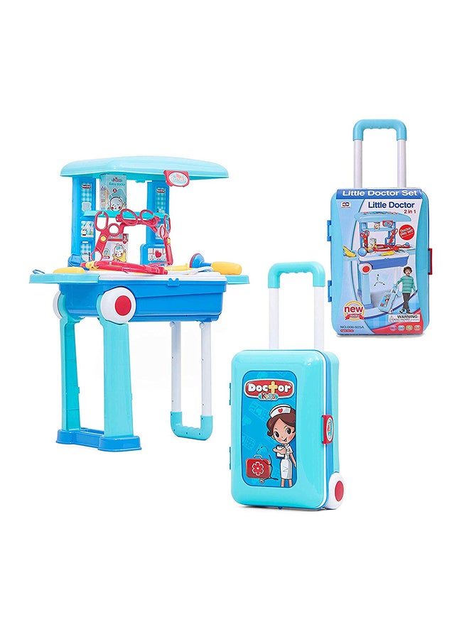 Beauenty 2 In 1 Little Pretend Doctor Play Set With Suitcase Trolley Educational Toy For Kids 63x53x25cm  - Image 2