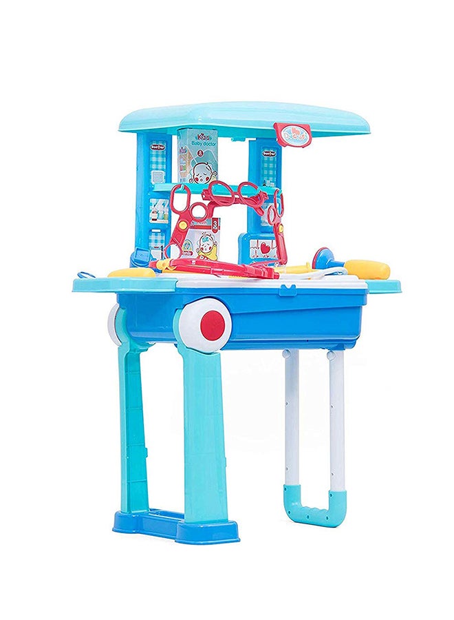 Beauenty 2 In 1 Little Pretend Doctor Play Set With Suitcase Trolley Educational Toy For Kids 63x53x25cm  - Image 3