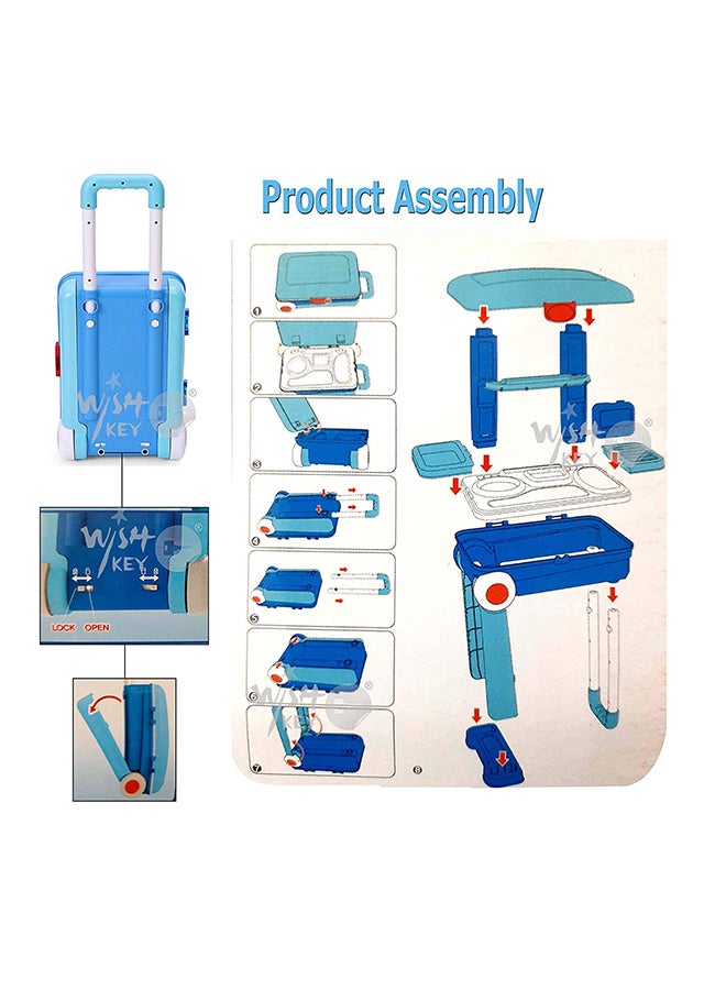 Beauenty 2 In 1 Little Pretend Doctor Play Set With Suitcase Trolley Educational Toy For Kids 63x53x25cm  - Image 4