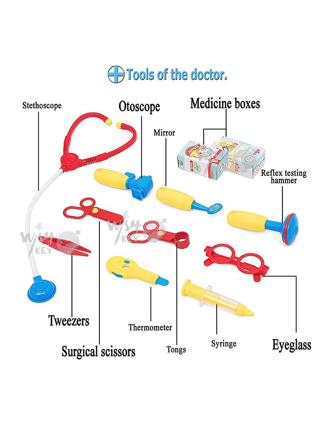 Beauenty 2 In 1 Little Pretend Doctor Play Set With Suitcase Trolley Educational Toy For Kids 63x53x25cm  - Image 5
