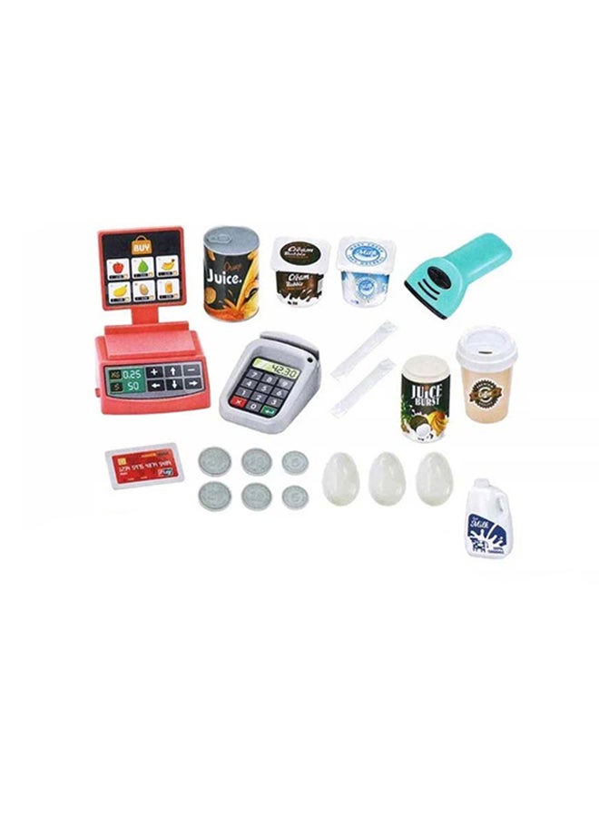 ليتل أنجل طقم إكسسوارات السوبر ماركت المنزلي مع عربة لعب الأدوار مكون من 47 قطعة للأطفال 79x34x53سم - Image 3