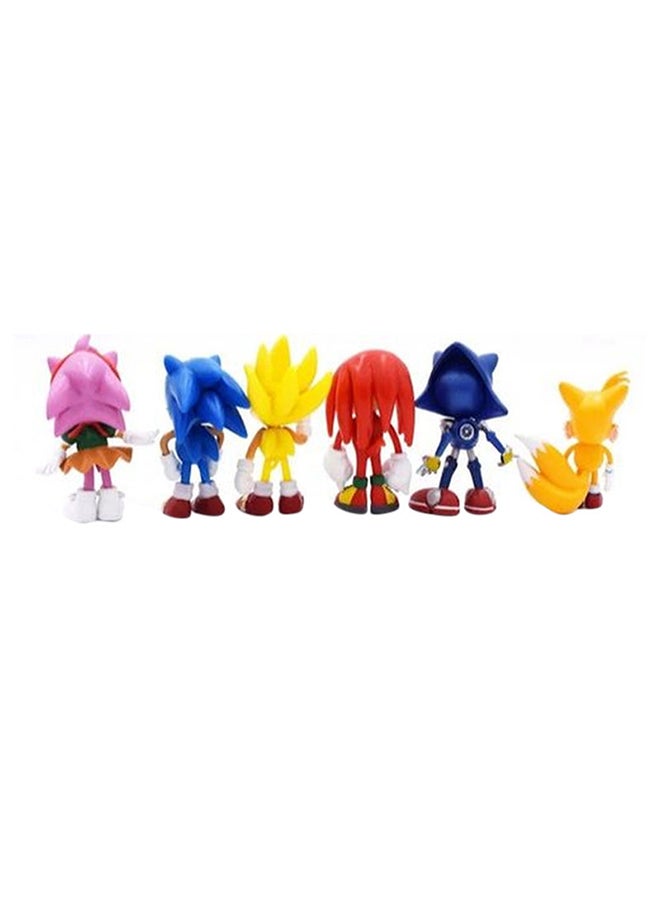 مس تيارا طقم مجسمات شخصيات الأكشن من فيلم Sonic" بتصميم حصري من 6 قطع للأطفال، ألوان متعددة" 2 to 3سم  - Image 2