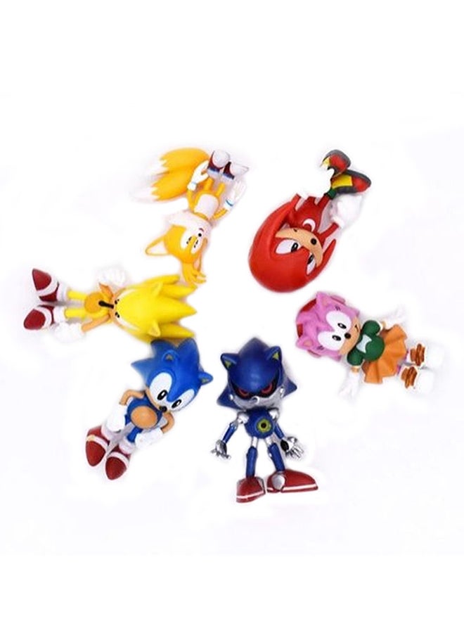 مس تيارا طقم مجسمات شخصيات الأكشن من فيلم Sonic" بتصميم حصري من 6 قطع للأطفال، ألوان متعددة" 2 to 3سم  - Image 3