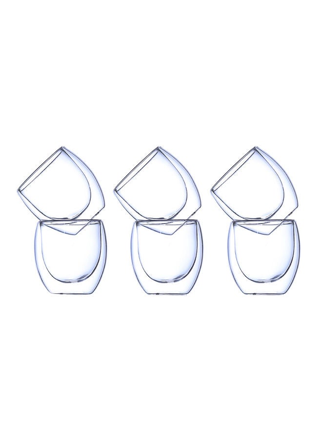 PALVOX - 6-Piece Coffee And Tea Cup Clear 80ml - Image 1