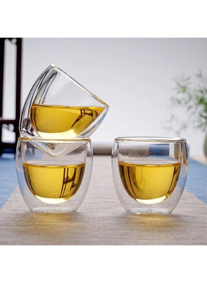 PALVOX - 6-Piece Coffee And Tea Cup Clear 80ml - Image 1