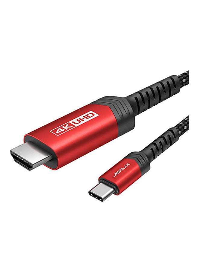 محول من USB C إلى HDMI ذكر 3M أحمر+أسود