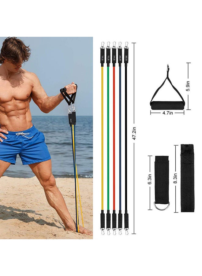 Fitness World - 11-Piece Multi-Function Pull Rope With Accessories Set - Image 1
