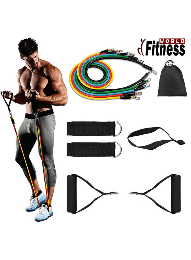 Fitness World - 11-Piece Multi-Function Pull Rope With Accessories Set - Image 1