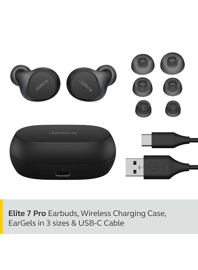 Jabra - Elite 7 Pro In-Ear Bluetooth Earbuds Black - Image 1