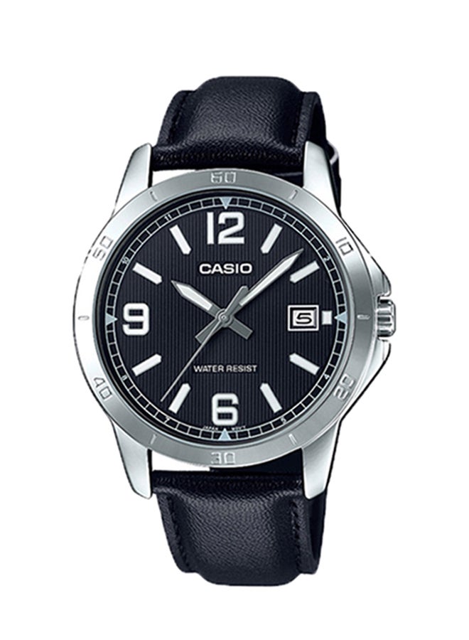 CASIO Women's Leather Analog Watch LTP-V004L-1BUDF - 35 mm - Black - Image 1