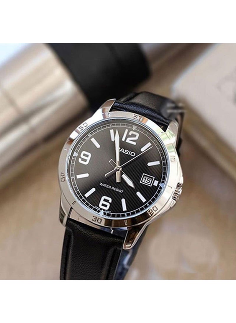 CASIO Women's Leather Analog Watch LTP-V004L-1BUDF - 35 mm - Black - Image 2