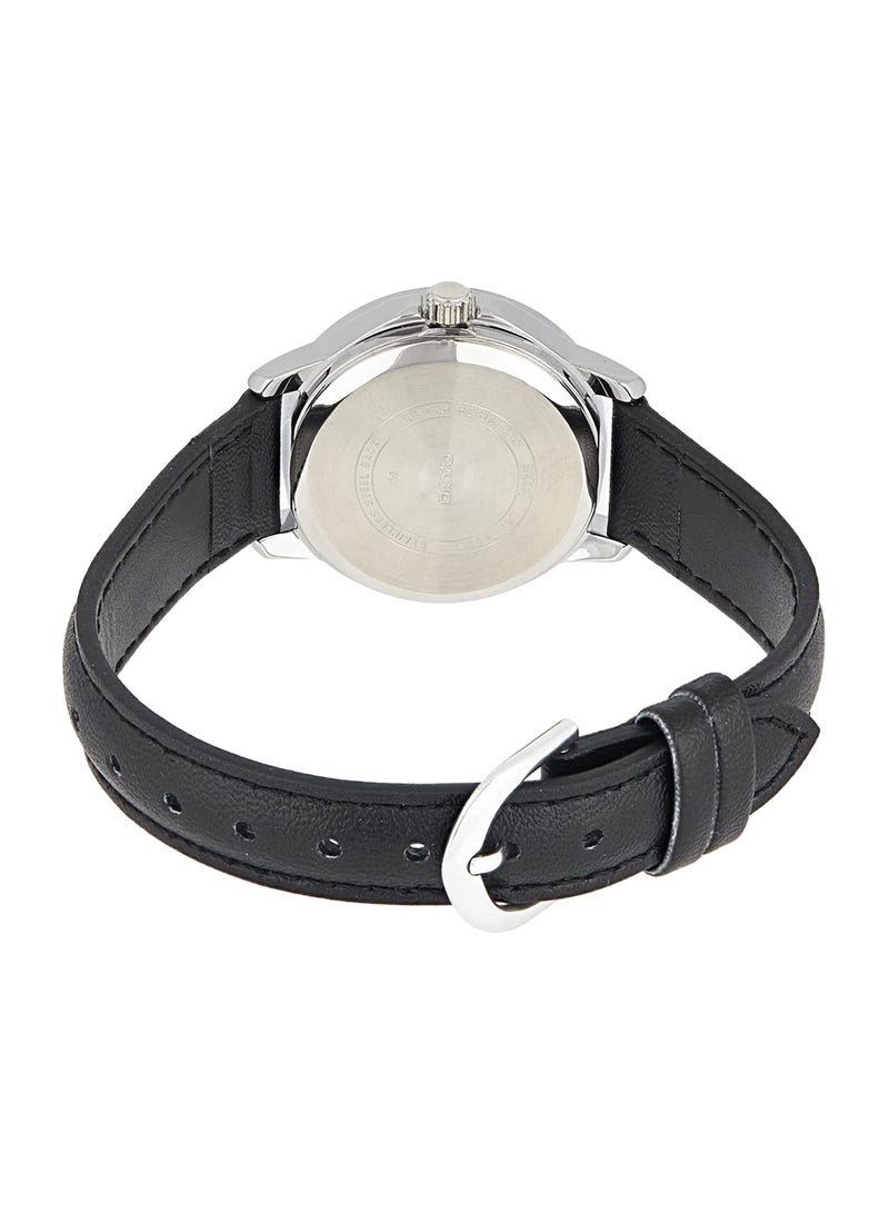 CASIO Women's Leather Analog Watch LTP-V004L-1BUDF - 35 mm - Black - Image 3
