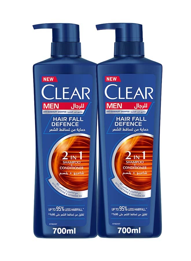 كلير مجموعة عبوات شامبو وبلسم 2 في 1 ضد القشرة للحماية من تساقط الشعر، مكونة من قطعتين 700ملليلتر - Image 1
